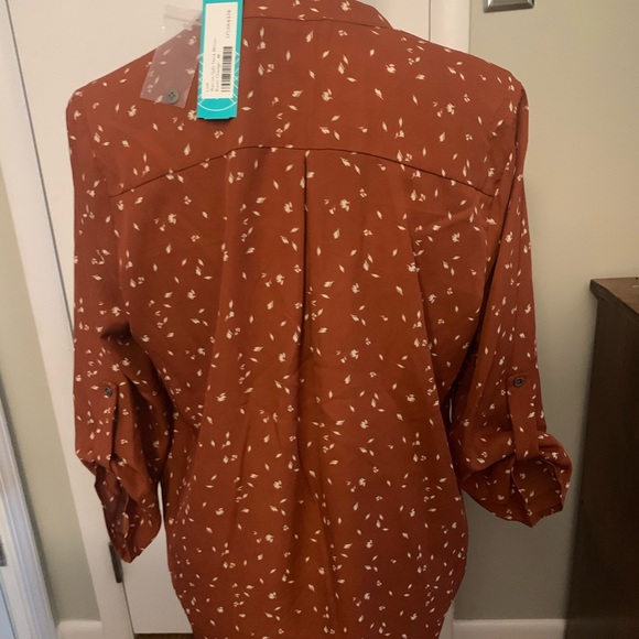 SOLD Rust color blouse - Picture 2 of 3